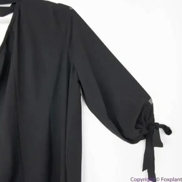 New! Eloquii Black One Shoulder Dress with Buckle Detail, women's plus size 16 - Picture 16 of 16
